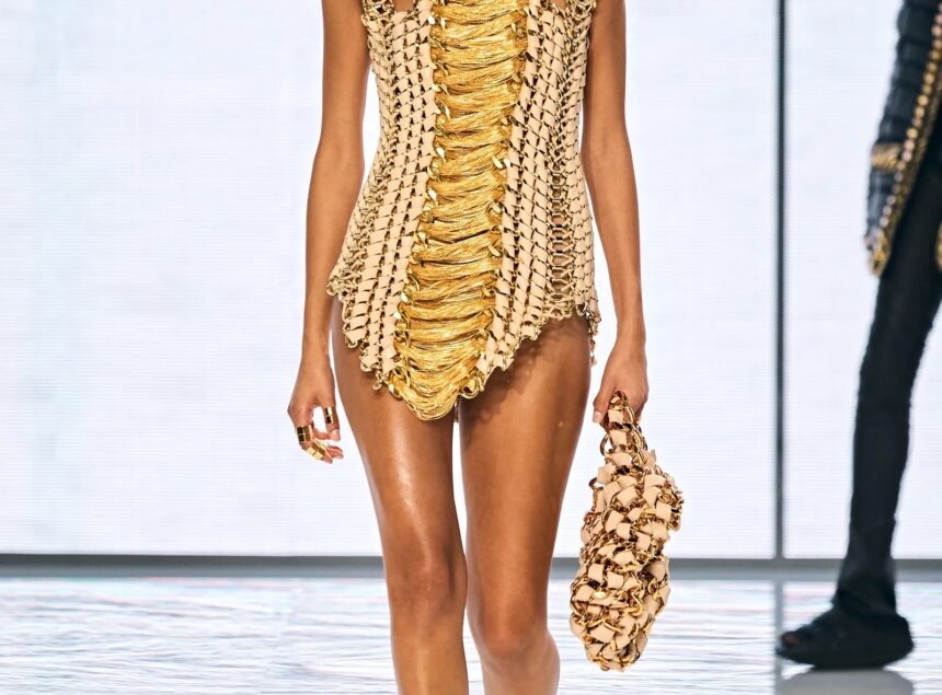 Balmain Opulence: Embroidery and Trimmings Govern During SS 2022