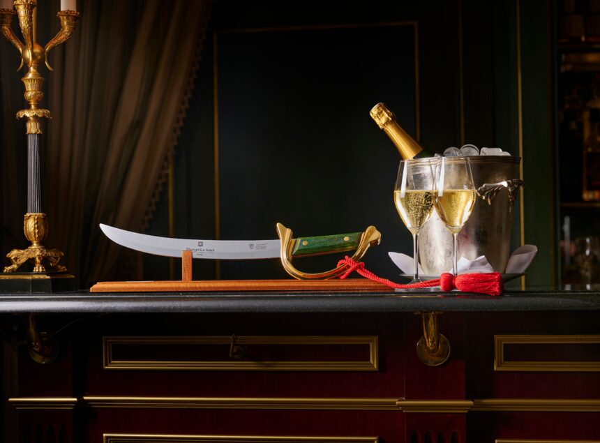 Champagne Sabrage with Le Bateur du Shangri-La Paris