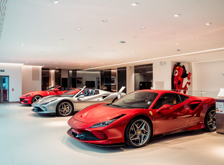 Showroom Etage 1 Ferrari reveals their new Parisian dealership