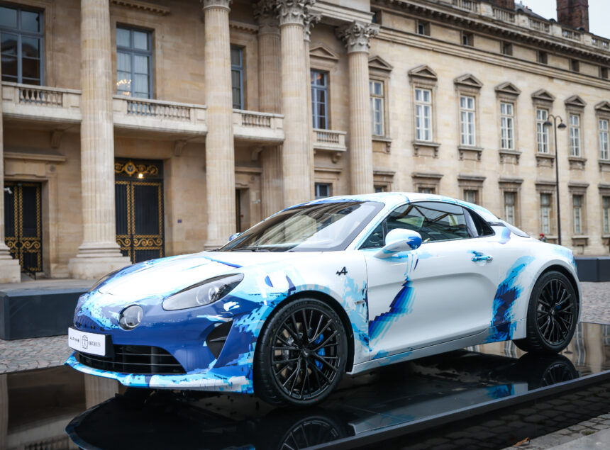 ALPINE A110 BY OBVIOUS au ART PARIS 2022-3 Alpine A110 Sastruga: an “art car” exhibited in Paris.