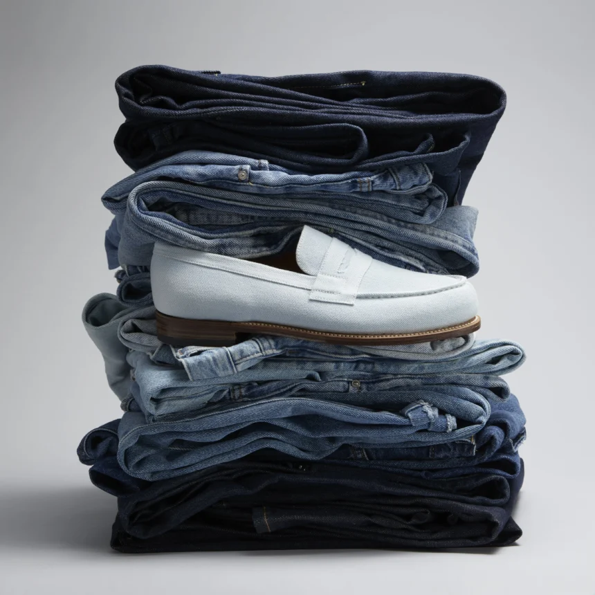 J.M. Weston Iconique Mocassin 180 En Denim Recyclé
