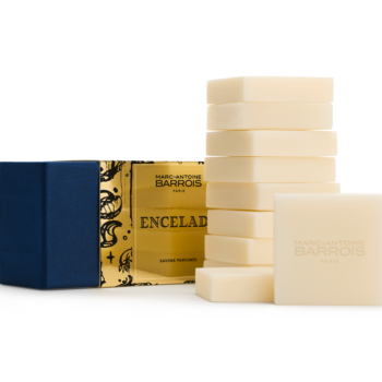 Packshot Savon Pack 10 et Boîte Encelade Marc-Antoine Barrois Transforme Le Savon En Rituel Parfumé