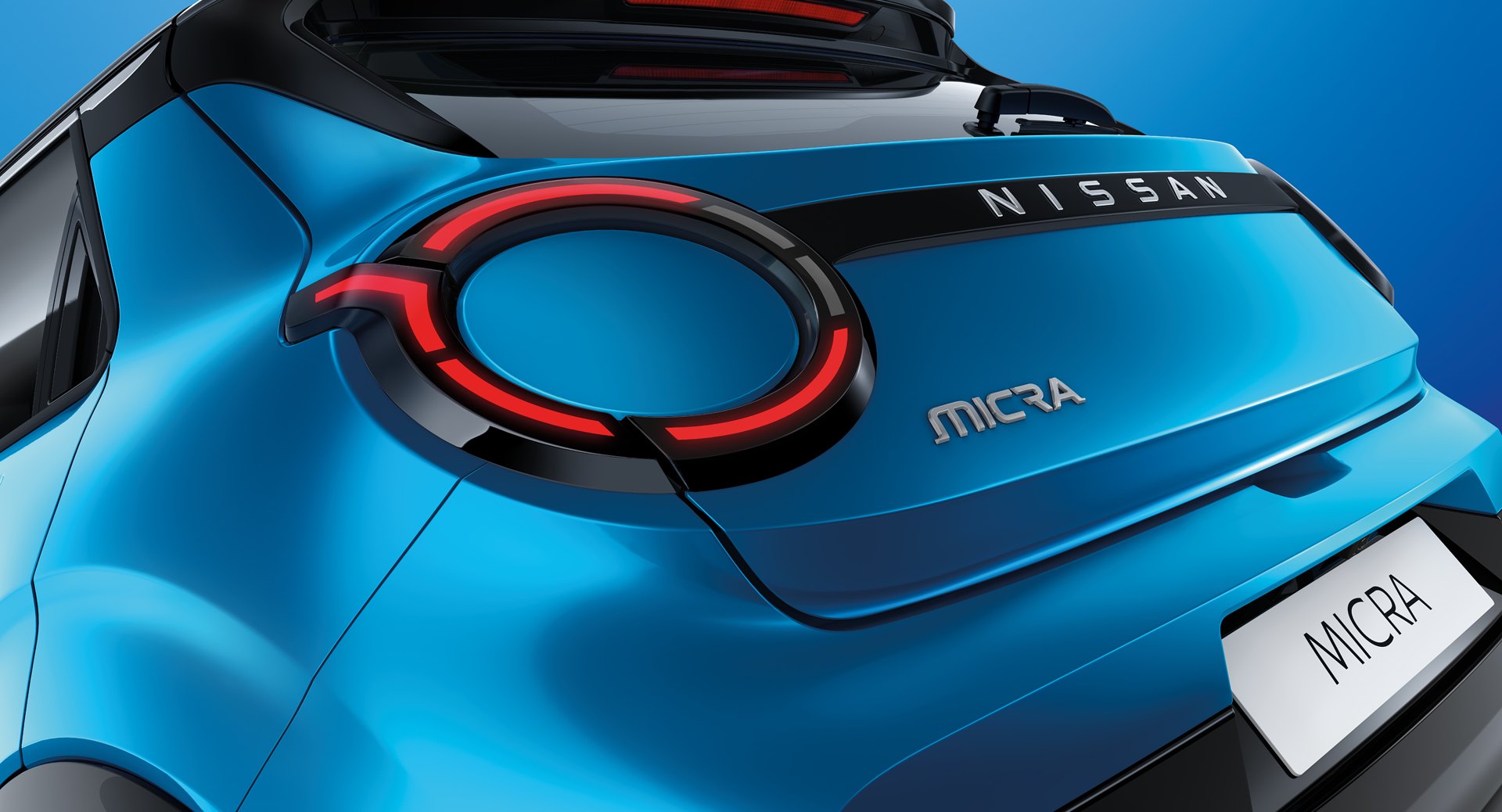 Feu arrière circulaire de la Nissan Micra électrique 2026
